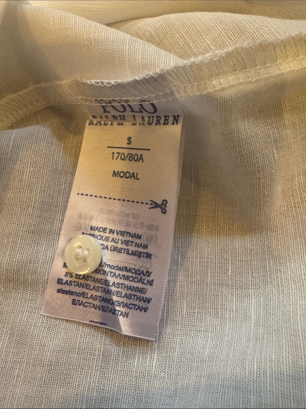 Polo by Ralph Lauren White Button-Up Shirt with Red Pony Pocket Embroidery - Picture 5 of 6